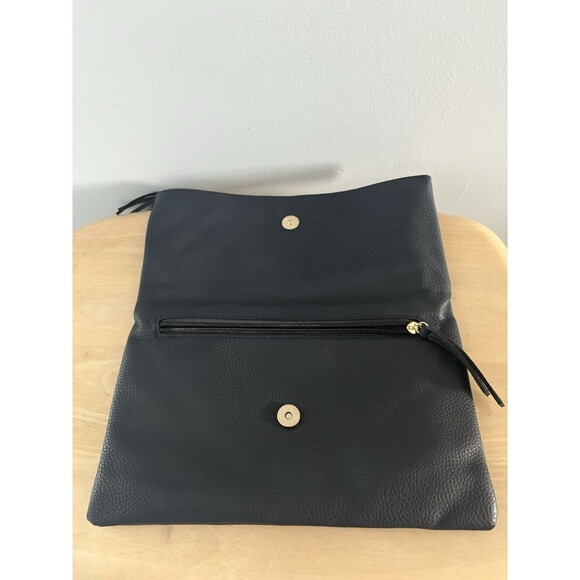 Shiraleah Dark Blue Fold Over Clutch Purse Beaded Braided Tassel Anthropologie - Picture 3 of 15